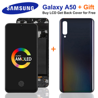 6.4 ''Super AMOLED do Samsung Galaxy A50 SM-A505FN/DS A505 wyświetlacz LCD z ekranem dotykowym Digitizer z ramką do Samsung A50 lcd 1